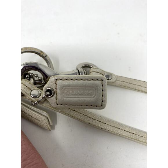 Coach Pebble Leather Blush Pink Clutch Wristlet Bag Wallet - Picture 5 of 7